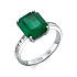 Кольцо из белого золота с изумрудом 5,5 ct