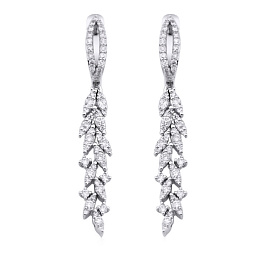 Серьги из белого золота