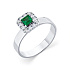 Кольцо из белого золота с изумрудом 0,289 ct