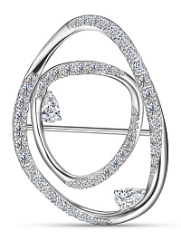 Брошь ALROSA  из белого золота