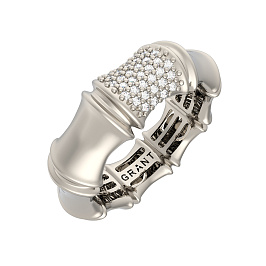 Кольцо из белого золота с бриллиантами