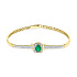 Браслет из желтого золота с изумрудом 0,922 ct