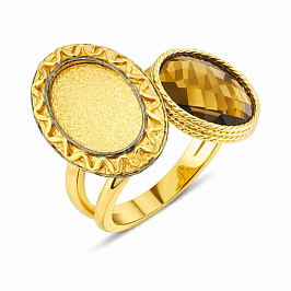 Кольцо из золота с кварцем