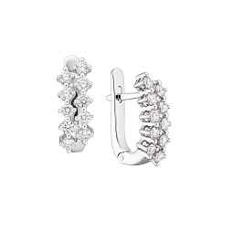 Серьги из белого золота