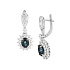Серьги из белого золота с сапфирами 3,08 ct