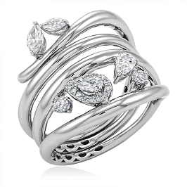 Кольцо из золота с бриллиантами (18.5)