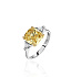 Кольцо из золота с фантазийным бриллиантом 4,41 ct