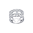 Кольцо из белого золота с бриллиантами 0,152 ct
