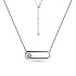 Колье из белого золота с бриллиантами 0,098 ct
