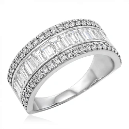 Золотое кольцо дорожка с бриллиантами (17.0)