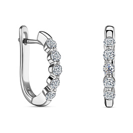 Серьги ALROSA  из белого золота