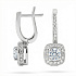 Серьги DANAYA  из белого золота с бриллиантами 1 ct