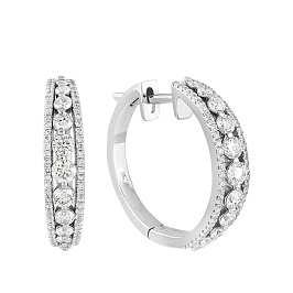 Серьги из белого золота