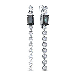 Серьги из белого золота с сапфирами 1,07 ct