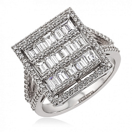 Кольцо золотое с бриллиантами Invisible