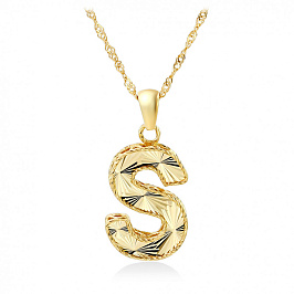 Золотое Колье буква-S