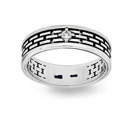 Кольцо из желтого золота с бриллиантом 0,057 ct