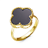 Кольцо из желтого золота с ониксом 3,24 ct