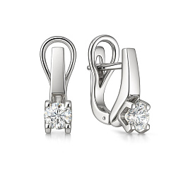 Серьги из белого золота с бриллиантами 0,47 ct