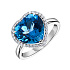 Кольцо из белого золота с топазом 5,63 ct