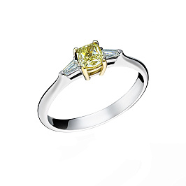 Кольцо из желтого золота с бриллиантами 0,5 ct