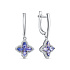 Серьги из белого золота с танзанитами