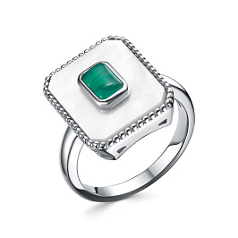 Кольцо из серебра с агатом