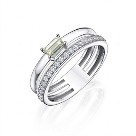 Кольцо из белого золота с бриллиантами 0,25 ct