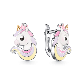 Серьги из желтого серебра