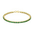 Браслет из желтого золота с изумрудами