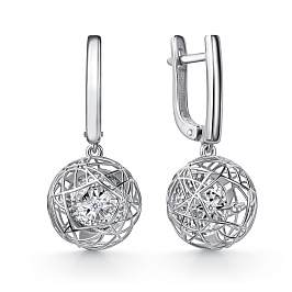 Серьги из белого золота