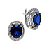 Серьги из белого золота с сапфирами 12,09 ct