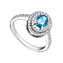 Кольцо из белого золота с топазом 0,88 ct