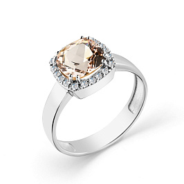 Кольцо из белого золота с морганитом 1,446 ct