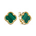 Серьги из желтого золота с малахитом 5,063 ct