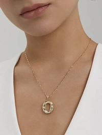 Колье с буквой О из золота (45.0-55.0)