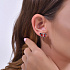Серьги из белого серебра
