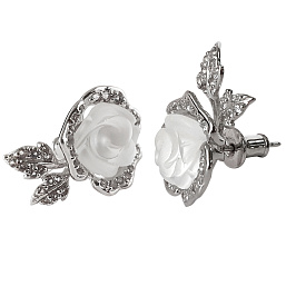 Серьги из серебра с горным хрусталем