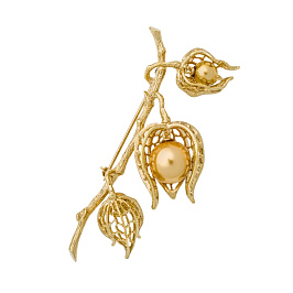 Брошь из желтого серебра