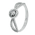 Кольцо из белого золота с бриллиантами 0,18 ct