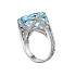 Кольцо из белого золота с аквамаринами 10,06 ct