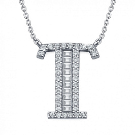 Колье буква-T с бриллиантами (42.0)