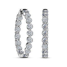 Серьги ALROSA  из белого золота