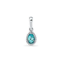 Подвеска из белого золота 0,202 ct