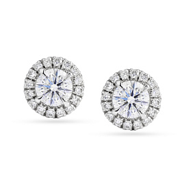 Серьги DANAYA  из белого золота с бриллиантами 1,8 ct