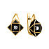 Серьги из желтого золота с бриллиантами 0,21 ct