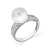 Кольцо из белого золота с жемчугом