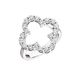 Кольцо из белого золота с бриллиантами