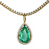 Колье из желтого золота с изумрудом 3,27 ct