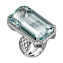 Кольцо из белого золота с аквамарином 31,89 ct